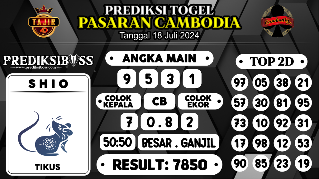 https://prediksibossquarto.com/prediksi-boss-togel-cambodia-kamis-18-juli-2024/