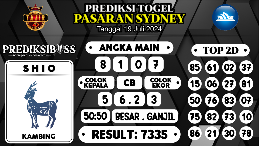https://prediksibossquarto.com/prediksi-boss-togel-sidney-jumat-19-juli-2024/