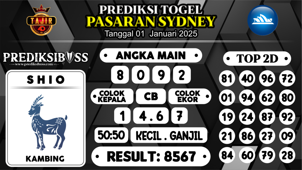 https://prediksibossquarto.com/prediksi-boss-togel-sidney-rabu-01-januari-2025/