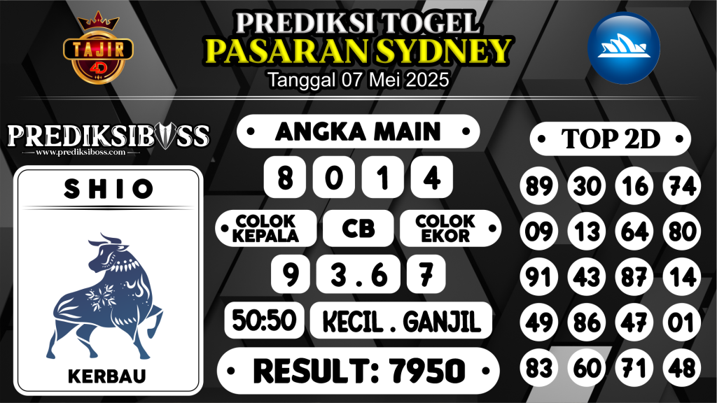 https://prediksibossquarto.com/prediksi-boss-togel-sidney-rabu-07-mei-2025/