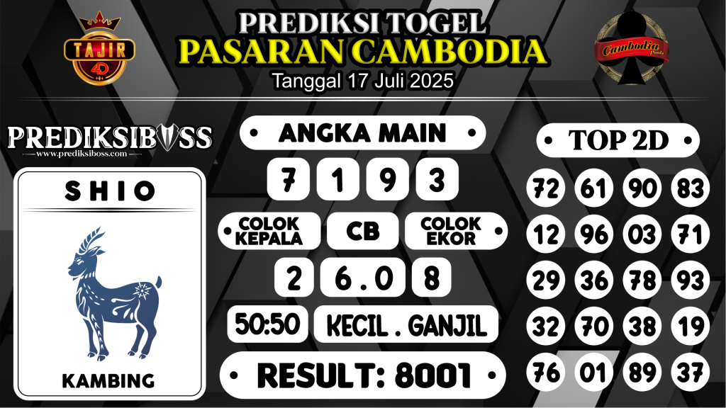 https://prediksibossquarto.com/prediksi-boss-togel-cambodia-kamis-17-juli-2025/